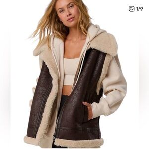 Aerie Dark Brown Shearling Vest